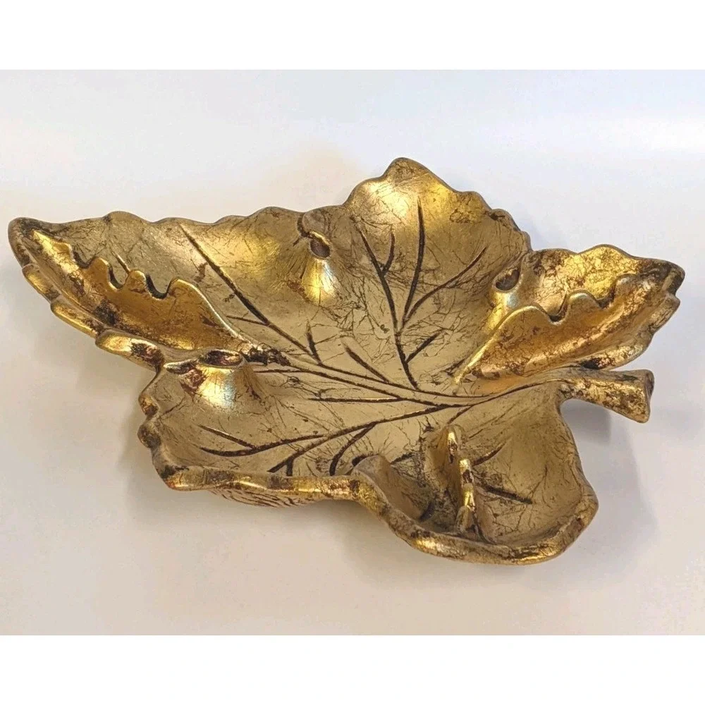 Golden Leaf Vintage Ash Tray